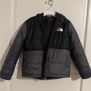 The North Face Kids' Charcoal and Black Puffer Jacket
